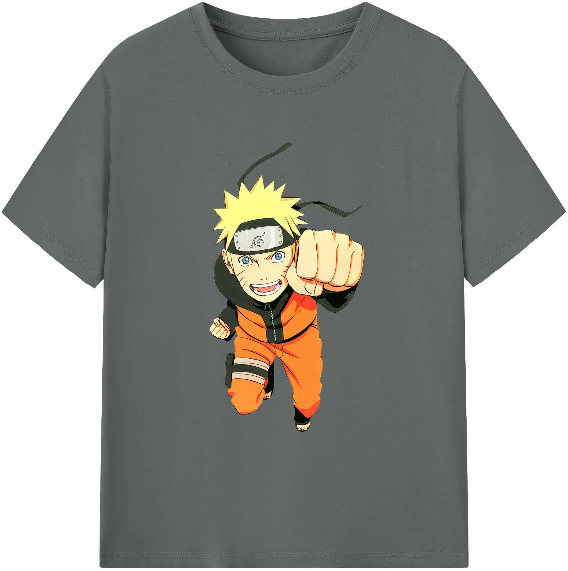 （画像用） NARUTO -ナルト- うずまき ナルト Uzumaki Naruto 綿100％ メンズ半袖Tシャツ｜肌触りやわらか＆通気性